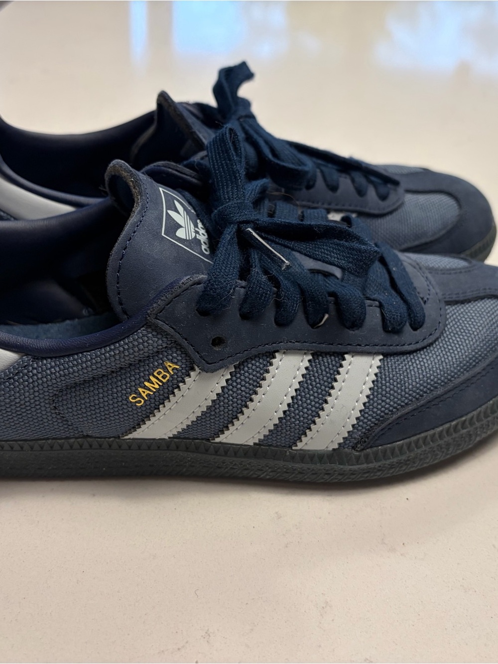 adidas Samba Men's Navy and White Low-Top Sneakers